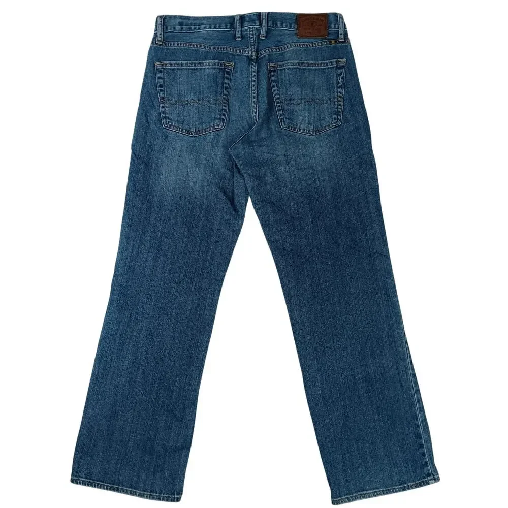 Lucky Brand 361 Vintage Straight Jeans Mens 33X31 Blue Whiskered Casual Street - Picture 3 of 14